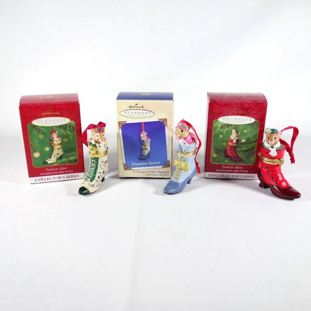 Vintage Hallmark Keepsake Christmas Ornament Fashion Afoot 1-3 in Series
